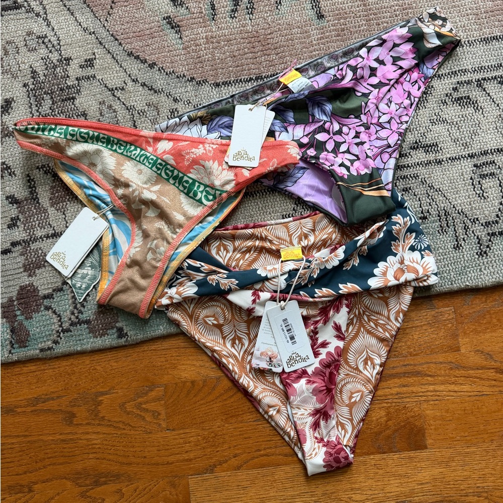 Agua Bendita Bikini Bottoms Bundle NWT
